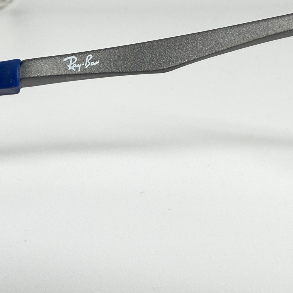 Ray Ban Blue Rectangular Eyeglasses Frames Silver… - image 5